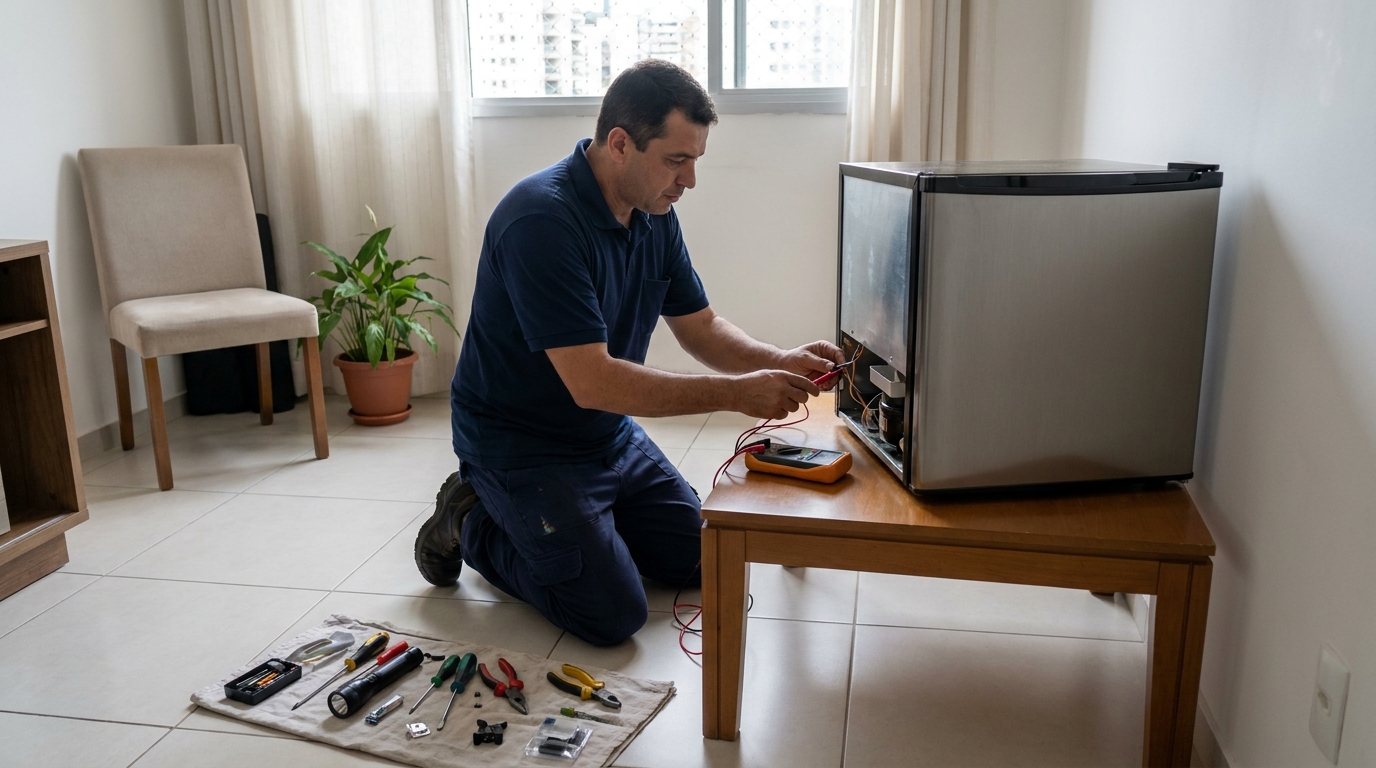 Técnico de conserto de frigobar em residência em Guarapari‑ES